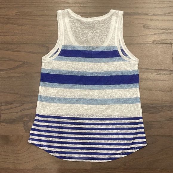 Express Blue and White Striped Tank - Size S - Picture 2 of 7